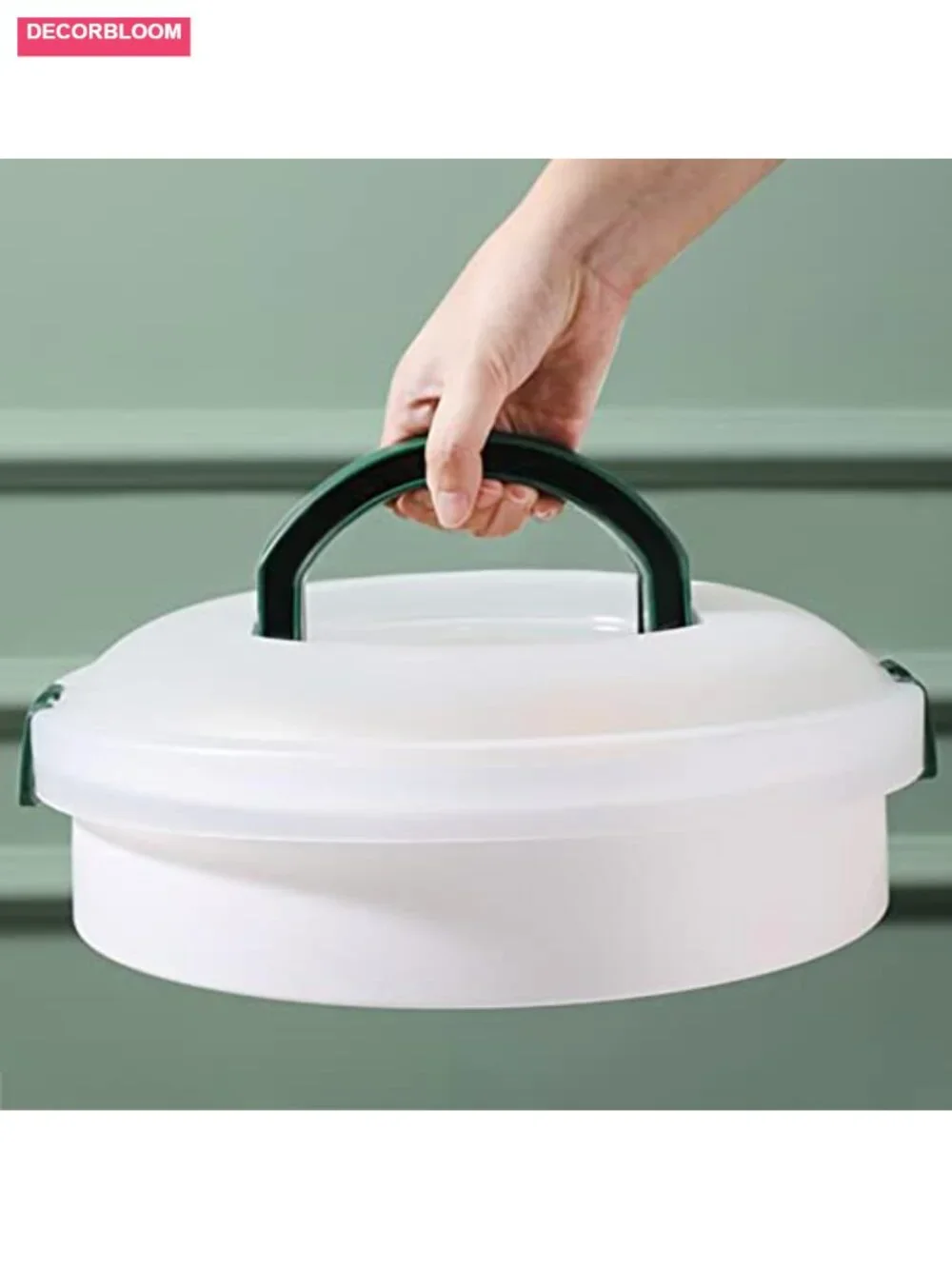 Round PP Food Storage Carrier with Lid, Tray, Handles